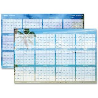 At A Glance Tropical Escape 2 Sided Wall Planner