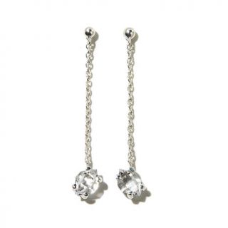 Deb Guyot Designs Herkimer "Diamond" Quartz Chain Drop Sterling Silver Earrings   7857773