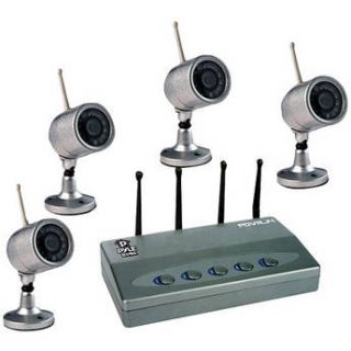 Pyle Home Wireless 4 Color Camera Surveillance Kit PDVRJ4
