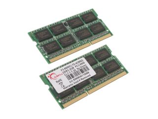 G.SKILL 4GB (2 x 2GB) 204 Pin DDR3 SO DIMM DDR3 1066 (PC3 8500) Dual Channel Kit Laptop Memory Model F3 8500CL7D 4GBSQ