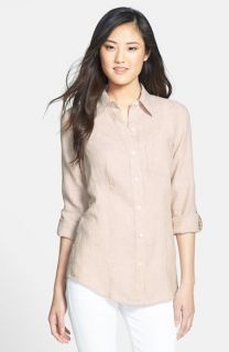 Foxcroft Fitted Linen Shirt