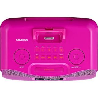 Sangean AM and FM RDS Atomic Clock Radio with iPod Dock RCR 10 PINK
