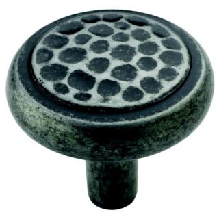 Amerock 1.25 Inch Wrought Iron Hammered Cabinet Knob (Set of 5
