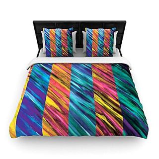 KESS InHouse Set Stripes I Woven Comforter Duvet Cover; King