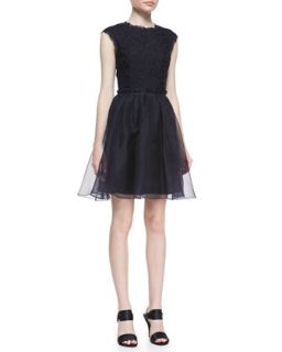 Ted Baker London Jessika Lace Fit And Flare Dress, Navy