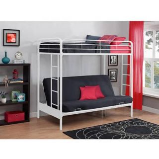 DHP Twin Over Futon Metal Bunk Bed, Multiple Colors