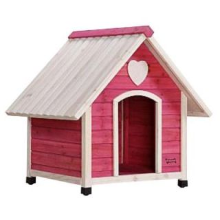 Pet Squeak 2.2 ft. L x 2.7 ft. W x 2.6 ft. H Arf Frame Pink Medium Dog House 0006M PK