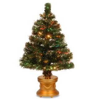 36 inch Fiber Optic Radiance Firework Tree with Top Star and Gold Base