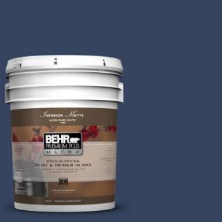 BEHR Premium Plus Ultra 5 gal. #610D 7 Night Watch Flat/Matte Interior Paint 175305