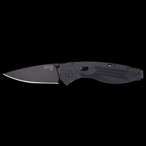 SOG Knives AE02 CP Folding Knife, Aegis Straight Edge   Black TiNi (Open Box Item)