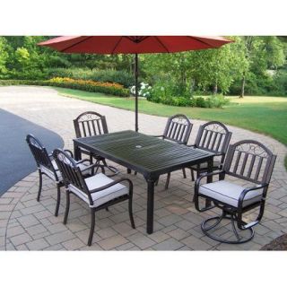 Oakland Living Rochester 7 Piece Dining Set with Cushions