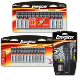 Energizer 24 AA and 24 AAA Battery Bundled with Hard Case Pro 2 AA LED Task Light HDON24TUF