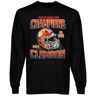Clemson Tigers 2014 Orange Bowl Champions Modern Helmet Champ Long Sleeve T Shirt   Black