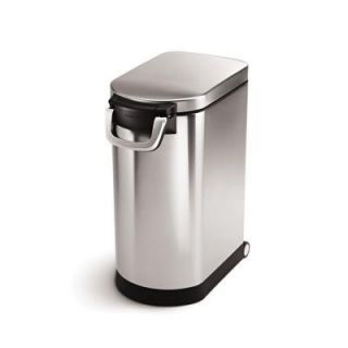 simplehuman Large Pet Food Storage Can in Fingerprint Proof Brushed Stainless Steel CW1886