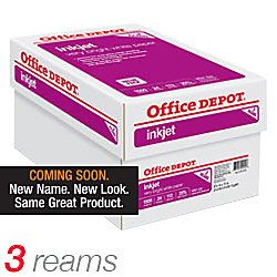 Brand Inkjet Print Paper 8 12 x 11  24 Lb 30percent Recycled 500 Sheets Per Ream Case Of 3 Reams