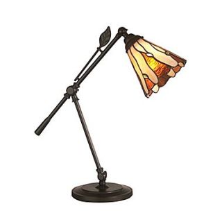 Dale Tiffany Tiffany Leaf 18.5 H Table Lamp with Empire Shade