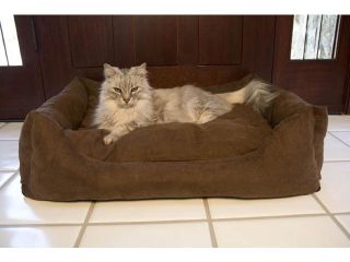 Iconic Pet 92103 Luxury Swaddlez Luxury Bolster Pet Bed   Cocoa   Medium