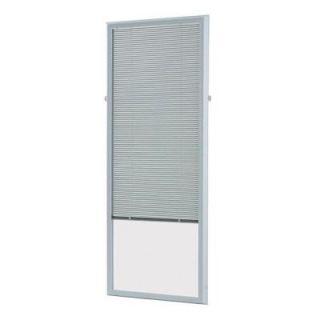 ODL White Cordless Add On Enclosed Aluminum Blinds with 1/2 in. Slats, for 25 in. Wide x 66 in. Length Door Windows BWM256601