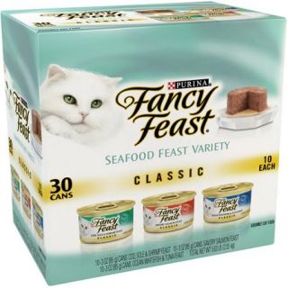 Purina Fancy Feast Classic Seafood Feast Variety Cat Food 30 3 oz. Cans