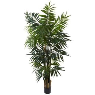 Nearly Natural 6 foot Bulb Areca Palm Tree Decorative Plant