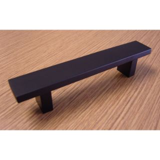 Contemporary 6 inch Rectangular Design Matte Black Finish Cabinet Bar