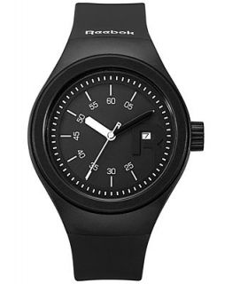 Reebok Mens Icon Ghost Black Silicone Strap Watch 44mm RC IGH G3 PBIB