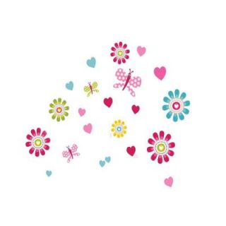 South Shore Furniture 13 in. x 20 in. Joy Flowers Ottograff Wall Decal (20 Piece ) 8050012