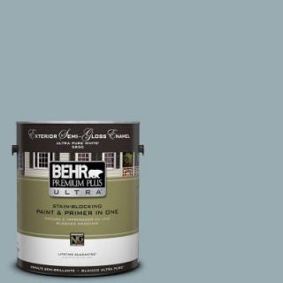 BEHR Premium Plus Ultra 1 gal. #BXC 28 Bucolic Blue Semi Gloss Enamel Exterior Paint 585401