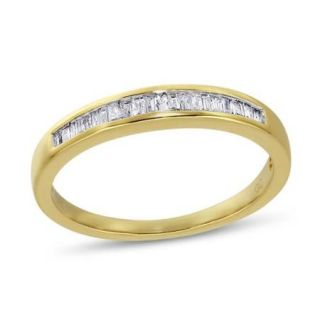 14K Yellow Gold I2 Tapper Diamond Anniversary Band, 1/5 ctw