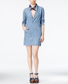 Free People Done Up In Denim Mini Dress   Dresses   Women