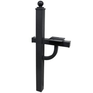 Gaines Manufacturing Keystone Deluxe Mailbox Post in Black KDX BLK