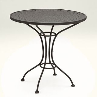 Woodard Parisienne 30 Round Bistro Table with Pattern Metal Top