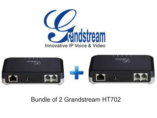 Grandstream HT702 (Bundle of 2) HandyTone 702 2 port IP ATA analog Phone adapter
