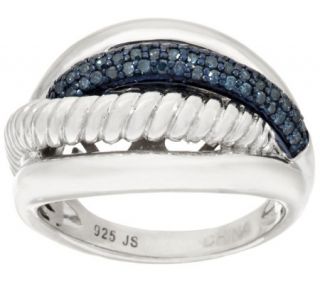 Color Textured Diamond Ring, Sterling, 1/4 cttw, by Affinity —