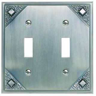 Atlas Homewares MDT Toggle Switch Craftsman Switch Plates Double ;Pewter