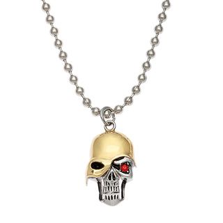Pewter Pirate Skull and Dagger Necklace   12266807  