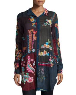 Johnny Was Collection Long Sleeve Embroidered Specialty Tunic
