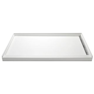 American Standard Ciencia 60 in x 32 in Soft White Acrylic Capped Solid Surface Shower Base (Drain Included)