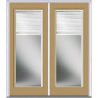 Milliken Millwork 64 in. x 80 in. Classic Clear RLB Glass Full Lite Painted Majestic Steel Double Prehung Front Door Z004404L