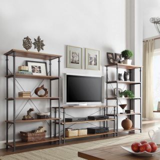 TRIBECCA HOME Myra Vintage Industrial Modern Rustic 40 inch Bookcase
