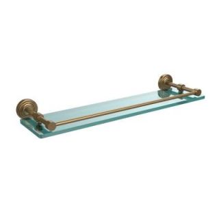 Allied Brass Waverly Place 22 in. W Tempered Glass Shelf with Gallery Rail in Brushed Bronze WP 1/22 GAL BBR