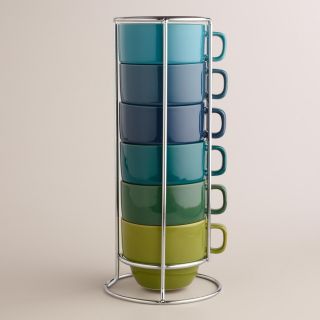 Cool Ombre Stacking Mugs, Set of 6