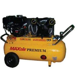 Maxair Premium Industrial 25 Gal. 5.5 HP Honda Engine Portable Electric Start Air Compressor P55GE25H1 MAP