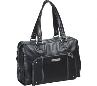 Womens Clark & Mayfield Morrison Leather Laptop Handbag 18.4   Black