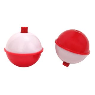 Eagle Claw Snap On Round Floats Red/ White Size 2 inch (Per 2