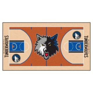 FANMATS Minnesota Timberwolves 2 ft. 6 in. x 4 ft. 6 in. NBA Large Court Rug Runner 9330