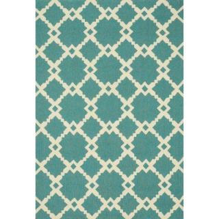 Loloi Rugs Ventura Lifestyle Collection Turquoise/Ivory 5 ft. x 7 ft. 6 in. Area Rug VENTHVT09TQIV5076