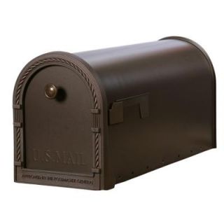 Gibraltar Mailboxes Designer Steel Post Mount Mailbox with Decorative Frame, Venetian Bronze DM160V01