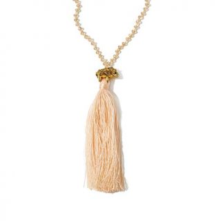 Zacasha "Elephant" Beaded 38" Tassel Necklace   7855896