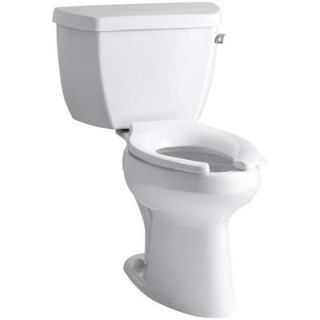 KOHLER Highline Classic 2 piece 1.6 GPF Single Flush Elongated Toilet in White K 3493 RA 0